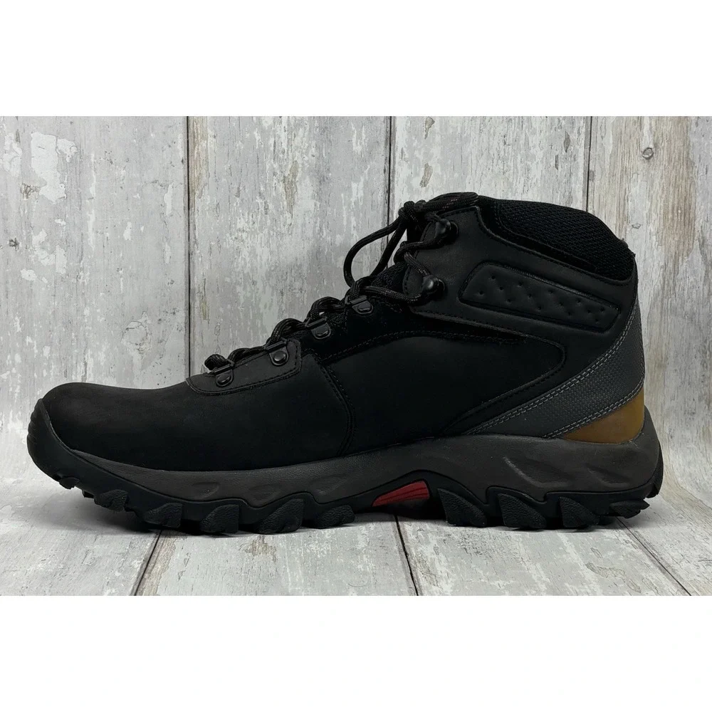 Columbia Newton Ridge Plus II Waterproof Hiking Boots Men's 12 Black Shark